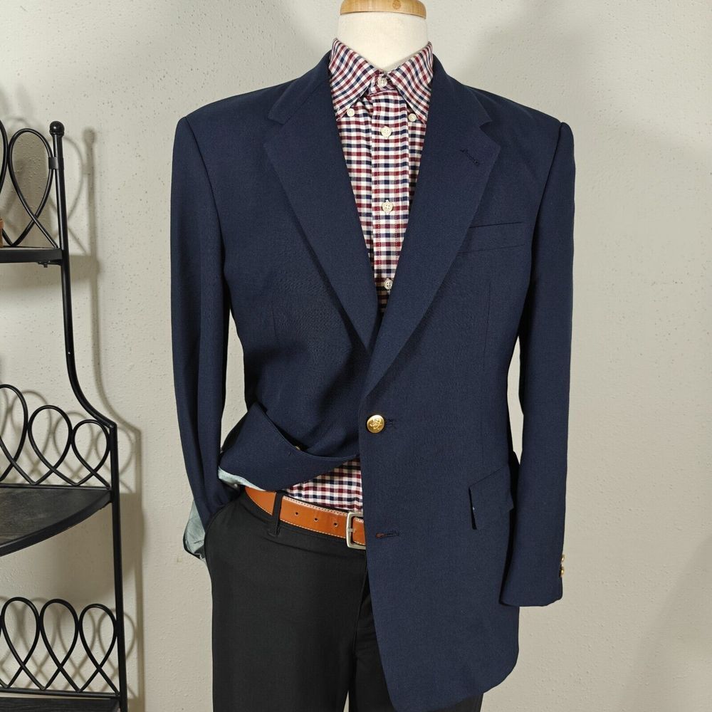 Jack Nicklaus Tournament Series Men's Sport Coat Blazer Two Button Navy 41R